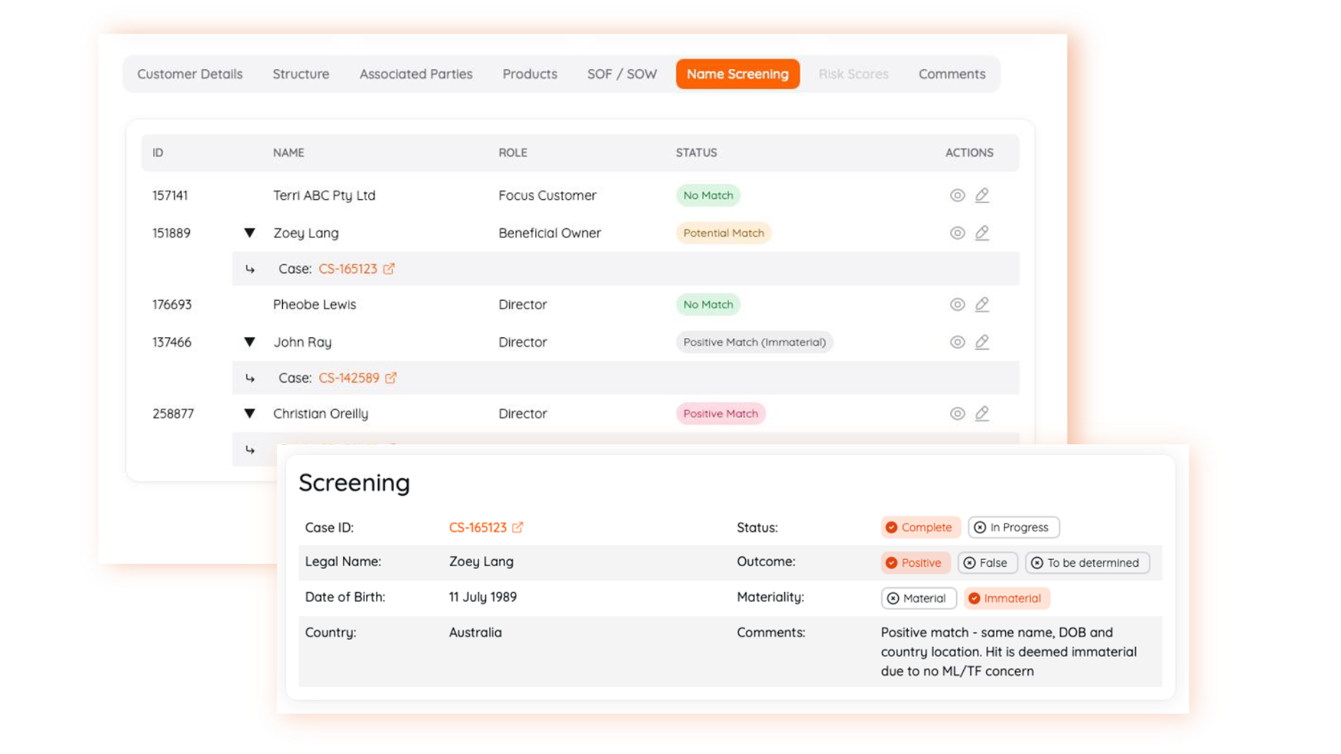 Name Screening Process
